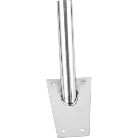 Silver Steel Wall Mount Oblique Flagpole Bracket for Stainless Steel (1/5)