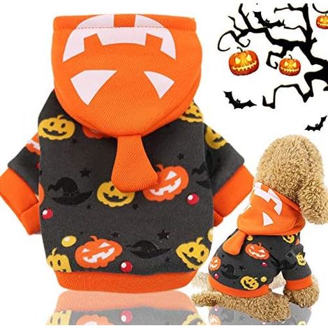 Manteau à capuche Halloween pour animaux de compagnie (S)-Fei Yu (1/4)
