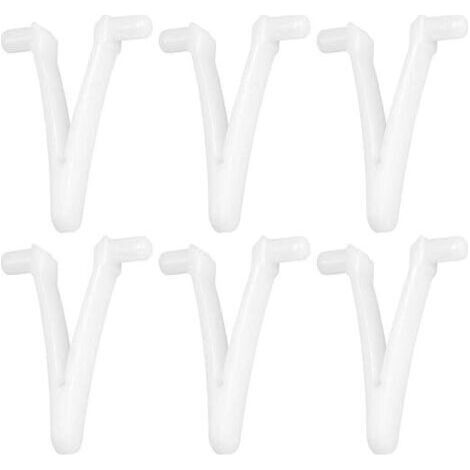 6pcs Piscine d'approvisionnement Papillon v Clip pour Piscine Spa Brosse Feuille râteau Feuille Skimmer tête d'aspirateur pour Nettoyage de Piscine (1/5)