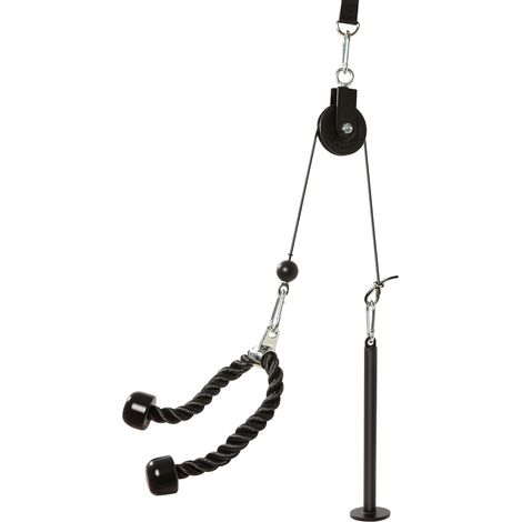Trintion Fitness Latzug Gym Kabelzug Unterarmtrainer Pull Down und Lift Pulley Machine Attachment für Ganzkörpertraining Krafttrainingsgerät für Arme Rücken Schultern (Ballzugseil) (1/5)