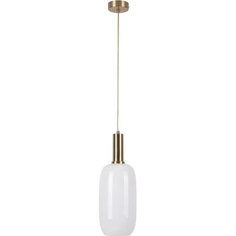 Suspension verre opalin E27 60W doré Sinopia Rabalux (1/4)