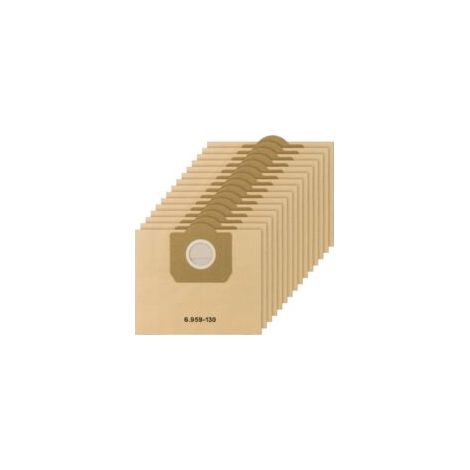 Lot de 15 Sacs Aspirateur pour Kärcher 6.959-130.0,Sacs Filtrants en Papier pour Karcher Aspirateur,WD3 1629 MV3 Premium A2201/2204/2504/2554/2251/2604,Sacs Aspirateu pour Aspirateur Wet & Dry-Crezuo (1/5)