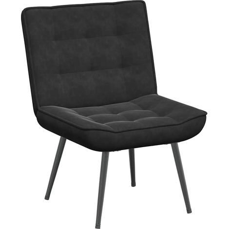 vidaXL Poltrona Relax 64x74x84 cm Nera in Velluto (1/5)