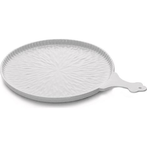 Piatto da portata rotondo porcellana bianco Fade Mythos Skin cm 36x27