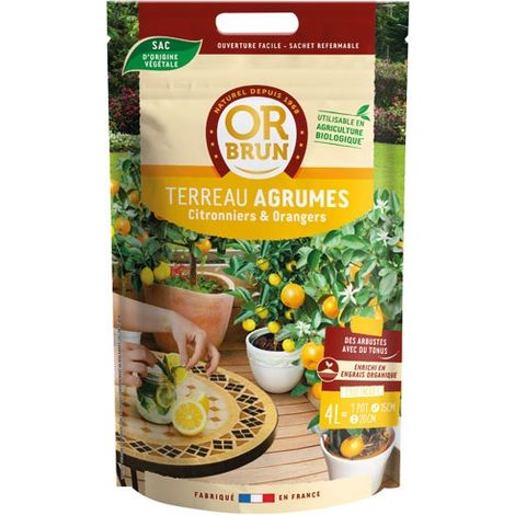 OR BRUN - Terreau agrumes 4 L (1/4)
