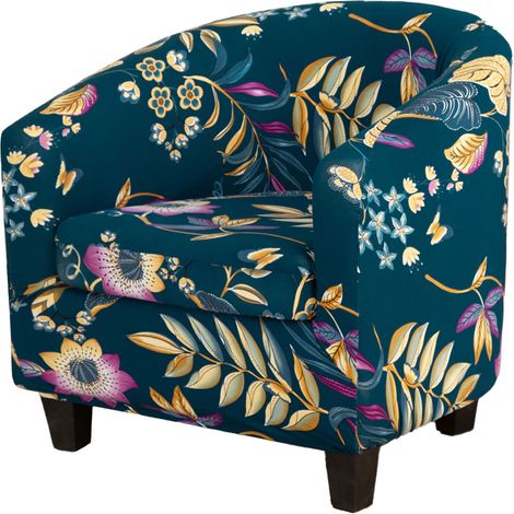 Housse de canapé Ander Online Modèle Demi-circulaire Housse intégrale avec coussin Forêt profonde (1/4)