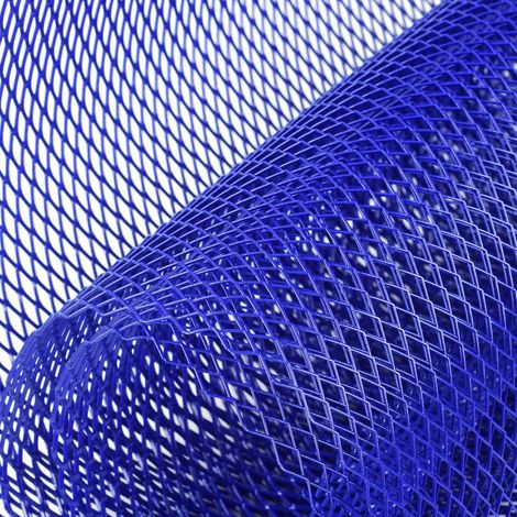 100x33cm Bleu grille de course, Taille du trou de Losange de 6×12mm, grille en aluminium, universels grille de radiateur de voiture (1/5)