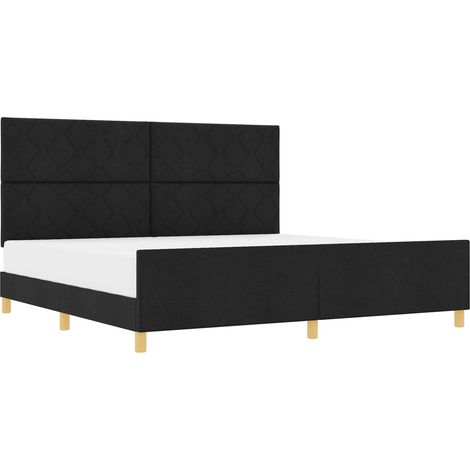 Maison Exclusive - Struttura del letto con testiera Nero 200 x 200 cm Tessuto (1/5)
