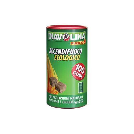 ACCENDIFUOCO 100 CUBI DIAVOLINA ECOLOGICO 15317- 6,0 pz