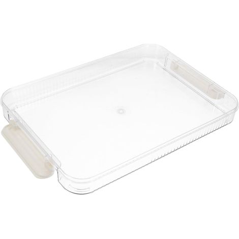 Boîte de Rangement Transparente A4 sans couvercle et ABS et PET portable Facile d’accès garde le bureau ordonné pour Documents et Cartes, Voyage et Bureau (1/5)