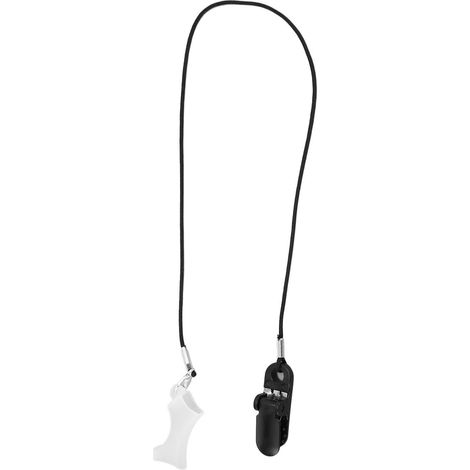 Cordon de sécurité noir A675 pour amplificateur auditif BTE, clip antichute pour seniors et enfants, mono-oreille avec mousqueton de protection