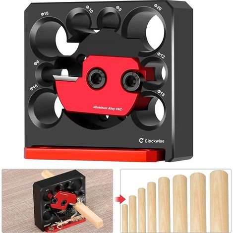 Gabarit de fabrication de tourillons, outil auxiliaire de fraisage pour perceuse électrique, queue ronde 8-20 mm, outils de travail des tourillons en bois (1/4)