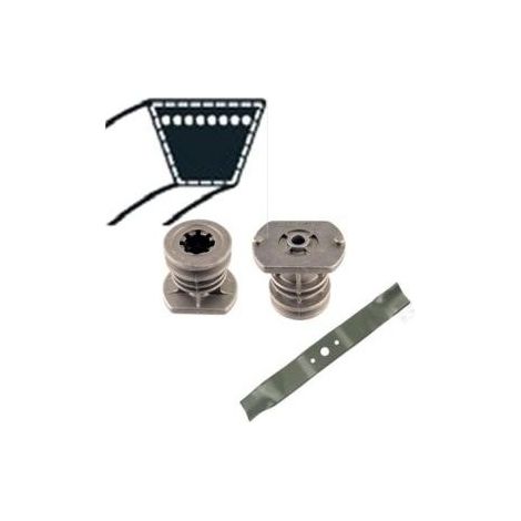 381003381/0 - Kit support de Lame / Lame et courroie pour tondeuse Stiga / CAstelgarden / GGP