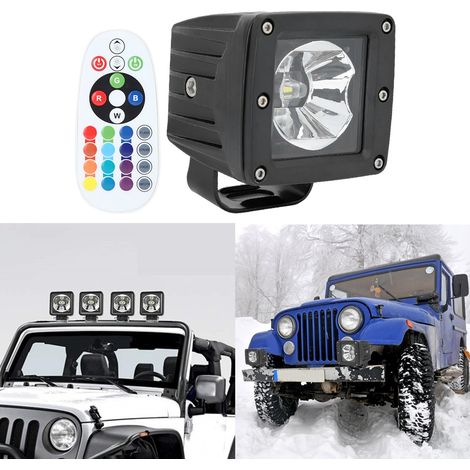 IP67 wasserdichte quadratische LED-Lampe mit Fernbedienung, 10-30V, stoßfest, wasserdicht, vielseitige Beleuchtung für den Außen- und Innenbereich, robust und langlebig. (1/5)