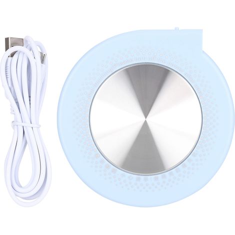 Tapis d'isolation USB 55°C pour tasse, multifonctionnel bleu, protège-bureau et sous-verre
