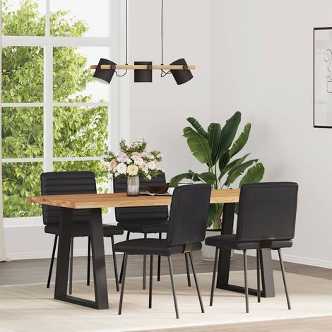 Maison Exclusive - Sedie da Pranzo 4 pz Nere in Similpelle