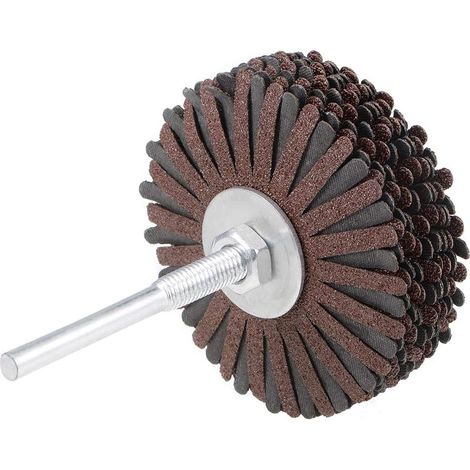 Abrasive Cloth Flap Wheel Sanding Star 1/4 Inch Shank for Woodworking, Root Carving, Furniture Polishing, 80 Grit (1/4)