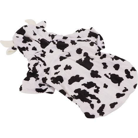 Vêtements pour chien à motif vache noir et blanc, col ample, confortables et chauds, pour chiens de taille moyenne à grande (jusqu'à la taille XL). (1/5)