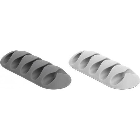 DeLOCK 18298 organizador de cables Soporte para cables Escritorio/pared Gris, Blanco 6 pieza(s) (1/2)