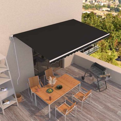 vidaXL Toldo retráctil automático gris antracita 500x350 cm (1/5)