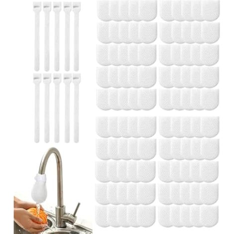 Lot de 50 sacs filtrants en coton pour évier de cuisine, matériau non tissé résistant aux éclaboussures pour filtrer la rouille, le limon et les sédiments, purificateur d'eau souterraine pour la (1/5)