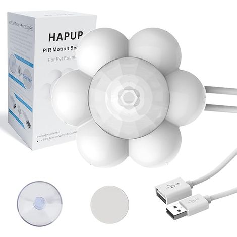 Capteur Automatique PIR Externe pour Fontaine a Eau Chat Detecteur de Mouvement DC 5V 1A Infrarouge Commutateur Détecteur de Mouvements avec Interface USB pour Fontaines à Eau pour Chats (1/5)