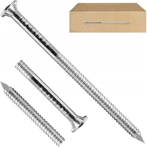 Pointes Charpente Ancrage Crantées, 4 x 80 mm, Fixation Renforcée, Seau 5 kg (1/5)