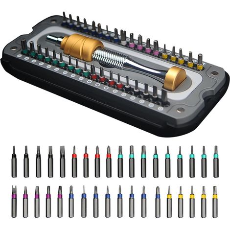 Ce kit de mini tournevis 37 en 1 convient à la réparation d'ordinateurs, de montres, de téléphones portables, d'ordinateurs portables et de lunettes. (1/5)
