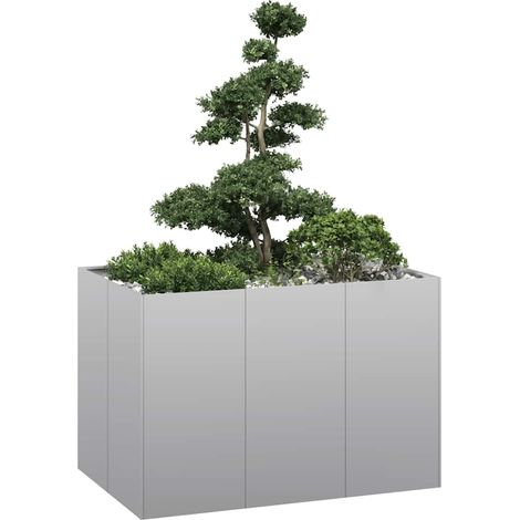vidaXL Jardinière 120x80x80 cm acier galvanisé