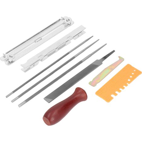 Kit de 10 limes d'affûtage pour chaînes de tronçonneuse, accessoire pour le jardinage, l'atelier et les projets de bricolage (1/5)