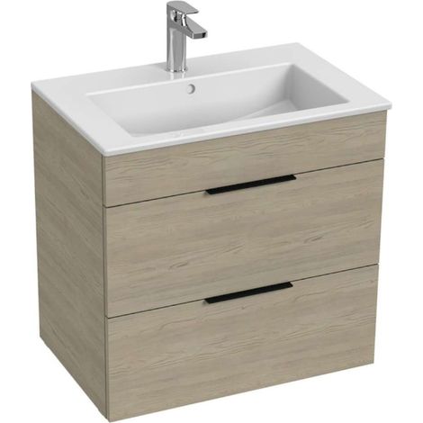 Jika Cube - Mueble con lavabo 65x43x61 cm, fresno H4536021765141 (1/2)