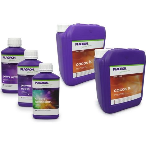 Pack engrais Coco PLAGRON 5 litres + stimulants (1/2)