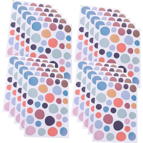 20feuilles Stickers Muraux pour Chambre Garçon Fille Autocollants à Pois Colorés et Irréguliers Décoration Murale Pvc pour Chambre Garçon Fille ou Salle de Jeux (1/5)