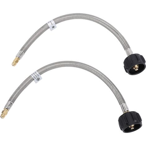 Ortviai Raccord Flexible Propane Haute Pression pour Van, Caravane et Camping-Car – 2 Pièces, 38 cm, Filetage 1/4" NPT