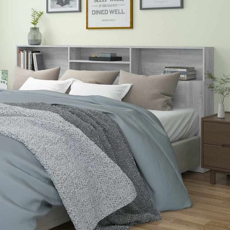 vidaXL Mueble cabecero color gris Sonoma 220x19x101,5 cm (1/5)