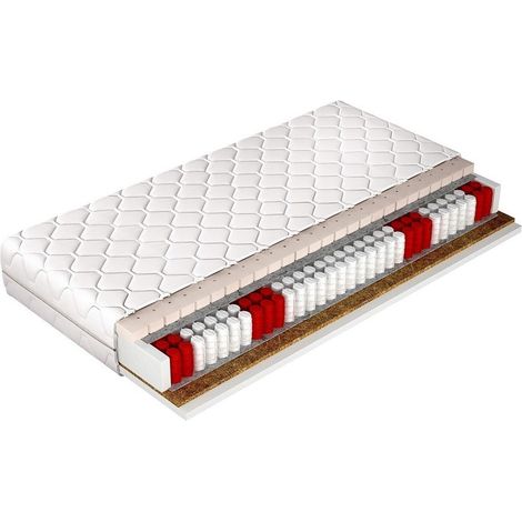 Colchón Zina Latex , Con muelle (Pocket), 7 zonas anatómicas, Respirable, Lana, Capa de coco, La espuma de poliuretano, Dos caras, Dos niveles de firmeza, Látecm (1/2)
