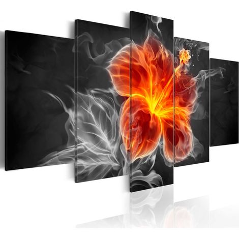 Tableau Imprimé "Smoky Flower" 100 x 200 cm (1/2)