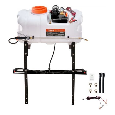 ATV Sprüher 7 L/min Drucksprühgerät 12-V-Pumpe 0,1–0,5 MPa Pumpe-Betriebsdruck Sprühgerät 0–72 PSI Drucksprüher Inkl. 6,1 m Schlauch 2,5 m Schnellkupplungsleine Ideal für ATVs UTVs Traktoren (1/5)