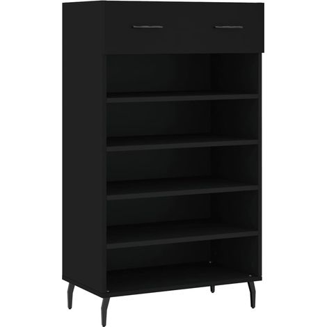 Meuble à chaussures,Armoire à chaussures noir 60x35x105 cm bois d'ingénierie CFW7573283 (1/5)