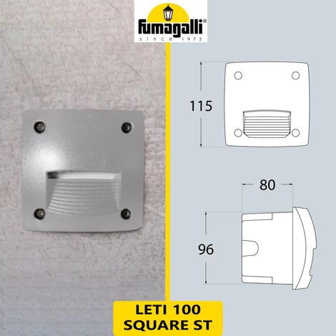 LETI 100 SQUARE ST GRIGIO OPAL GX53 3W CCT (1/2)
