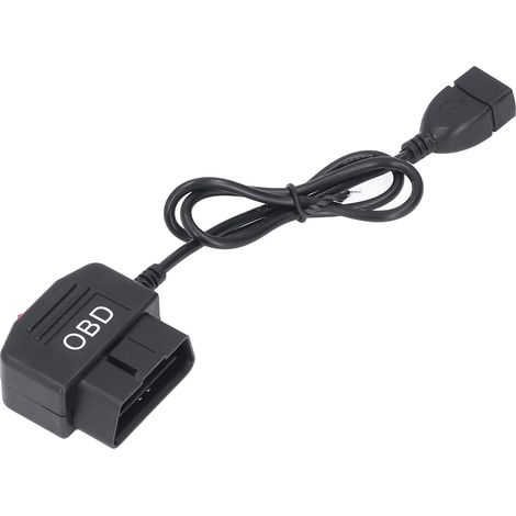 48 cm langes OBD-Adapterkabel mit Schalter, Unterspannungsschutz, ACC-Modus und Schnellladefunktion für Dashcam und Smartphone, 18,9 Zoll (1/5)
