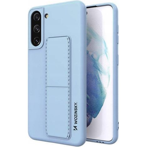 Étui Wozinsky avec support intégré en silicone pour Samsung Galaxy S21+ 5G, bleu clair (1/5)