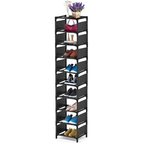 Étagère Chaussurese à 10 Niveaux, Porte-Chaussures, pour 10 Paires, Gain de Place, pour Entrée, Salon, Chambre (1/5)