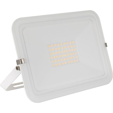 Foco Proyector LED 50W 120 lm/W IP65 Slim Cristal Blanco 3000K Blanco Cálido