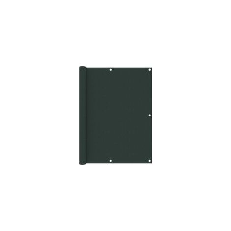 Biombo para balcón, verde oscuro, 120 x 600 cm, tela Oxford - Crezuo (1/4)