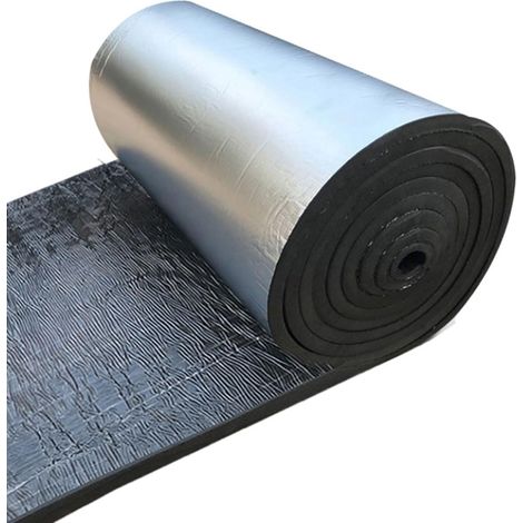 Rouleau d'isolation thermique auto-adhésif en mousse d'aluminium adhésive, 5 mm d'épaisseur, 1 m x 2 m (1/5)