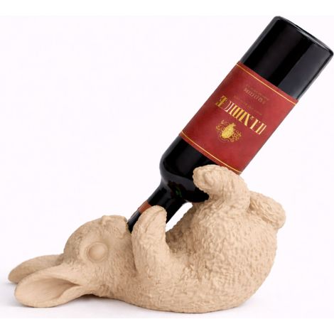 Porte-bouteilles lapin beige 3D, décoration de table (1/3)