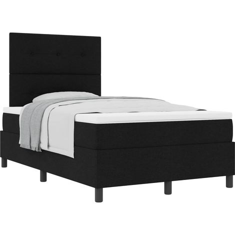 Maison Exclusive - Letto a molle con testiera Nero 120 x 190 cm Tessuto (1/5)
