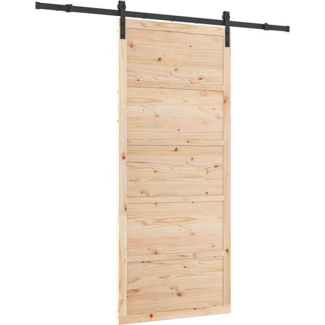 Maison Exclusive - Schiebetür Natur 100 x 208 cm Massives Kiefern