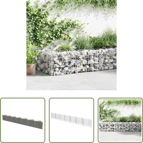 vidaXL Isolation acoustique - Mur de gabion Acier galvanisé 450x30x50 cm (1/5)